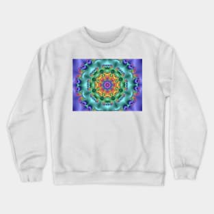 Pastel Flower Kaleidoscope Crewneck Sweatshirt